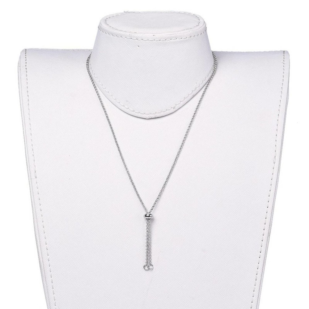 304 Stainless Steel Rolo Chain Lariat Necklace